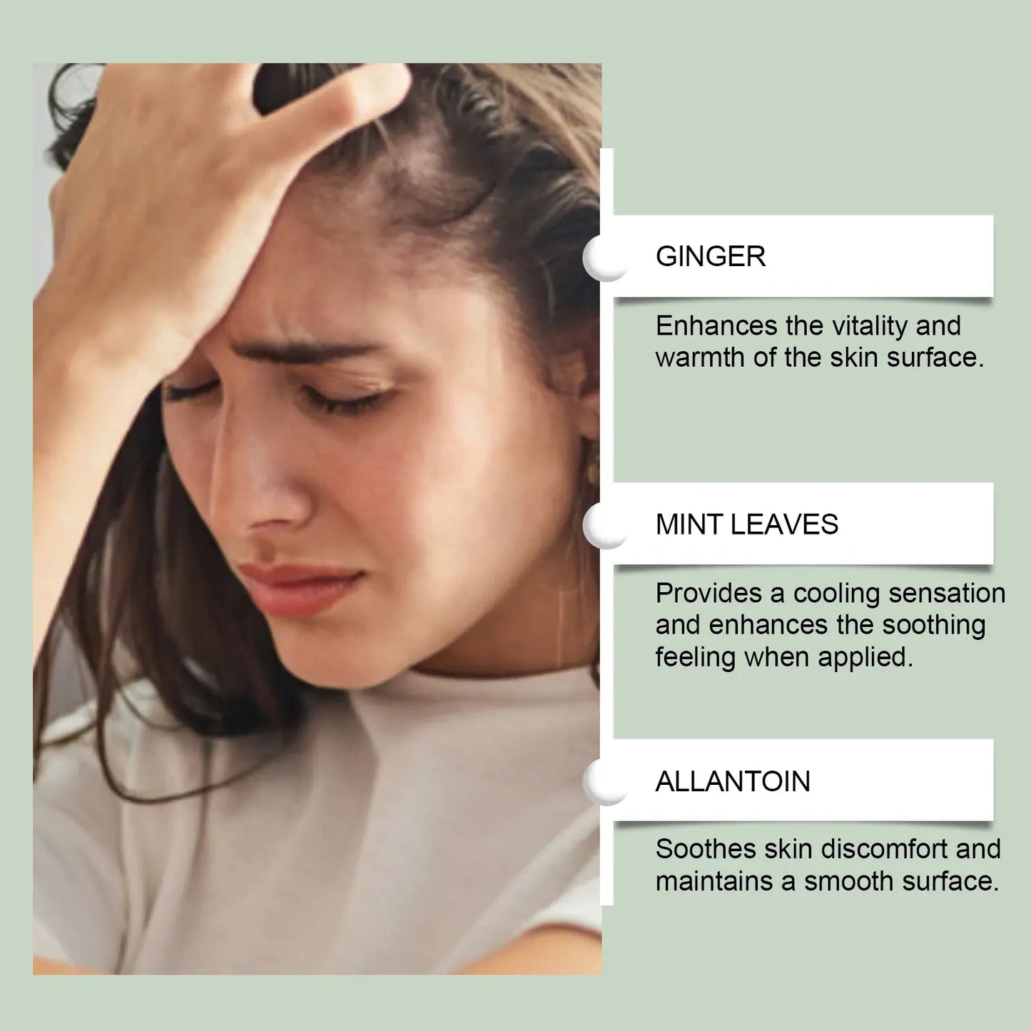 Dizziness Relief Oil Roll on Motion Headache Sickness Combat Vertigo Treatment Brain Relax Nerve Soothing Mint Refreshing Oil