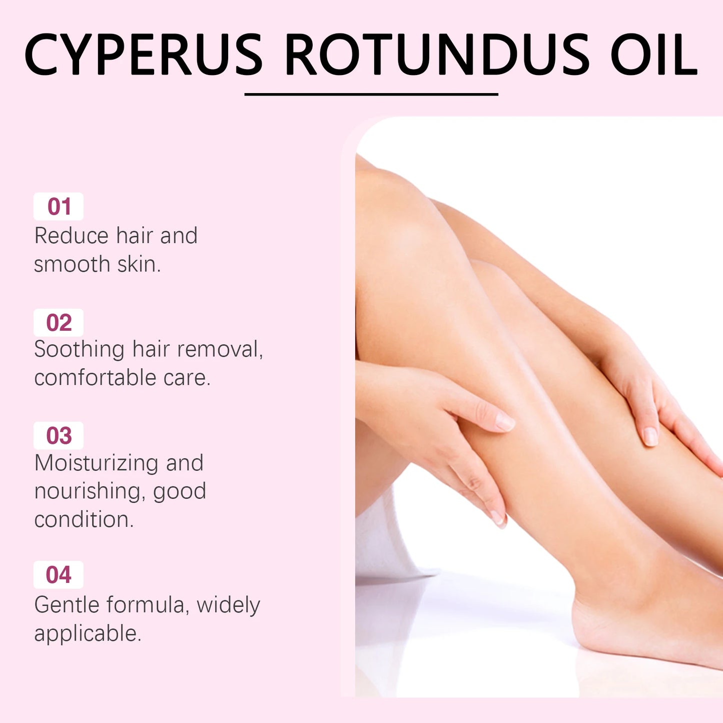 OceAura Cyperus Rotundus Oil for Hair Removal Moisturizing Skin Care Inhibits Body Hair Growth Refreshing Woman After Shave Oil