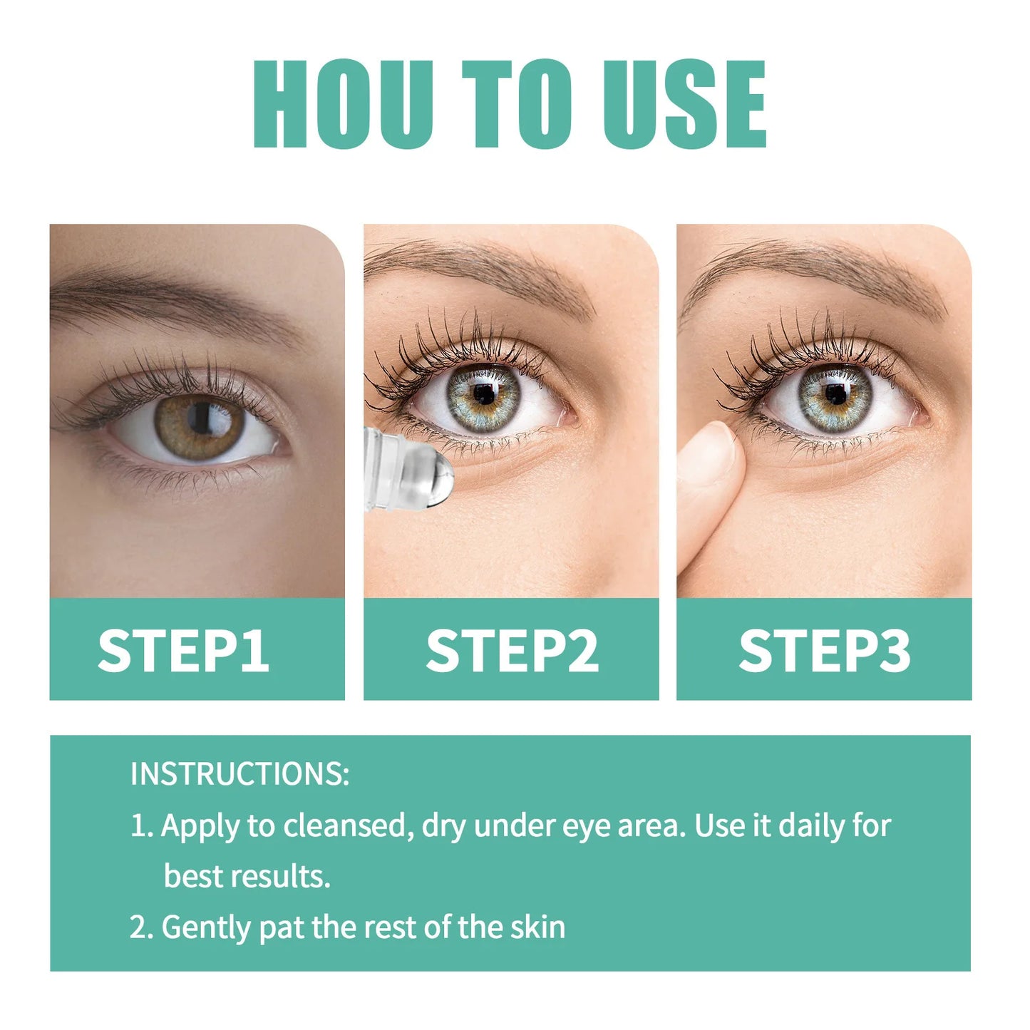 Eelhoe Eye Vision Enhance Roller Serum Relieve Dry Improve Eye Fatigue Keep Health Reduce Discomfort Adults Lutein Eyes Care Oil